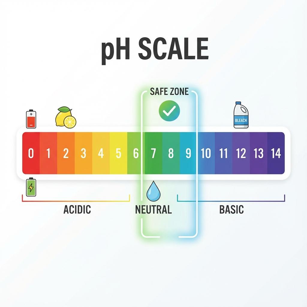 Échelle de pH de l'eau