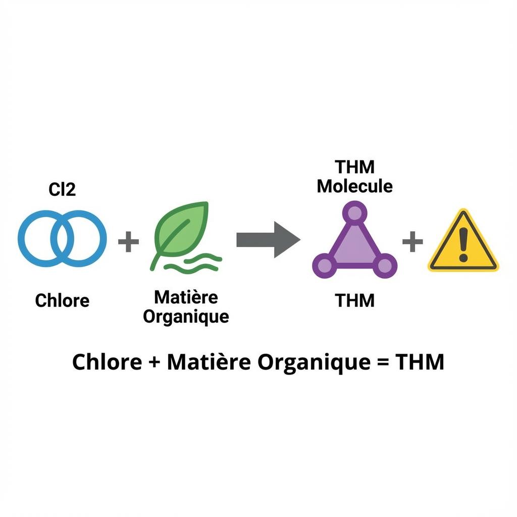 Réaction de formation des THM