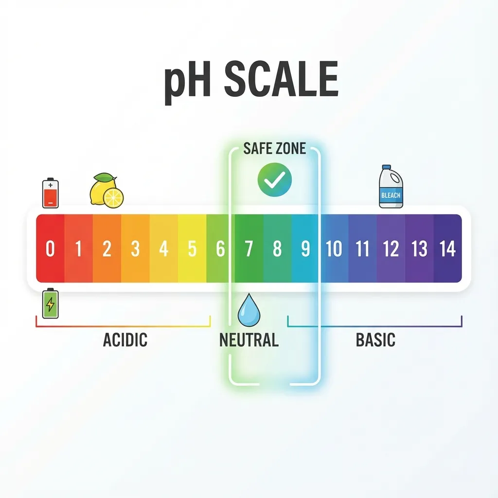 Échelle de pH de l'eau