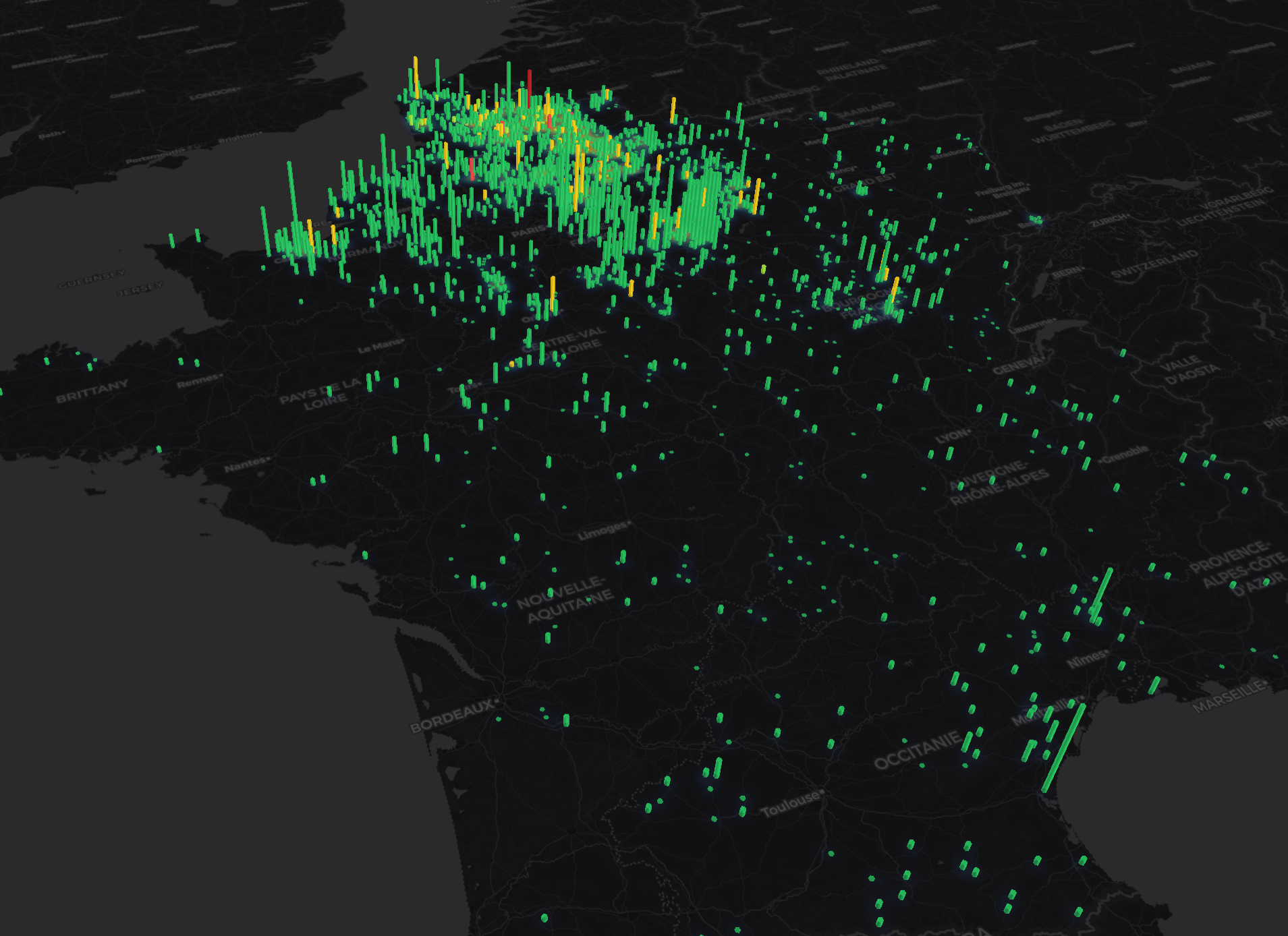 Vue d'ensemble de la carte interactive What-Water