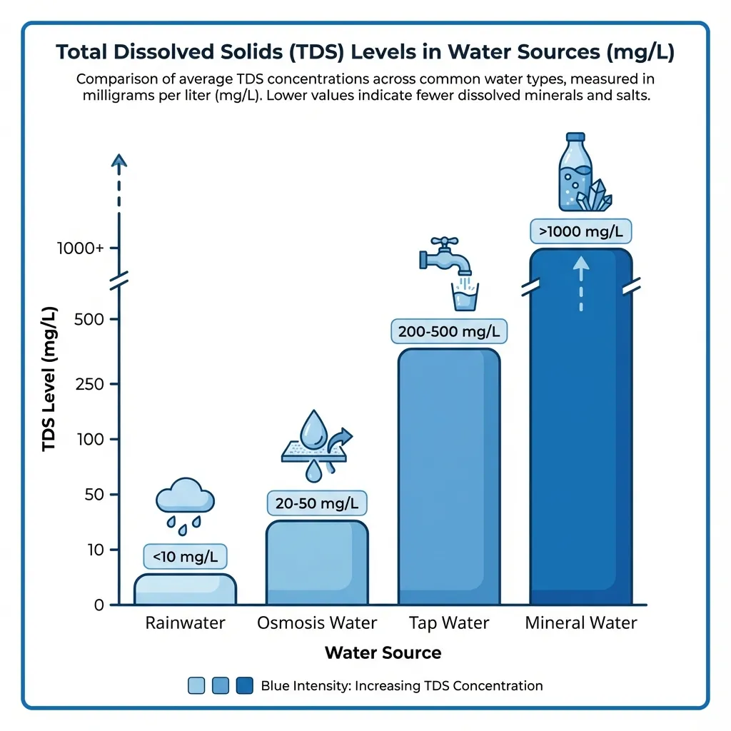 Échelle comparative des TDS