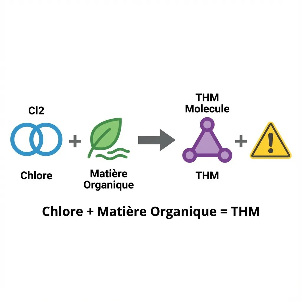 Réaction de formation des THM