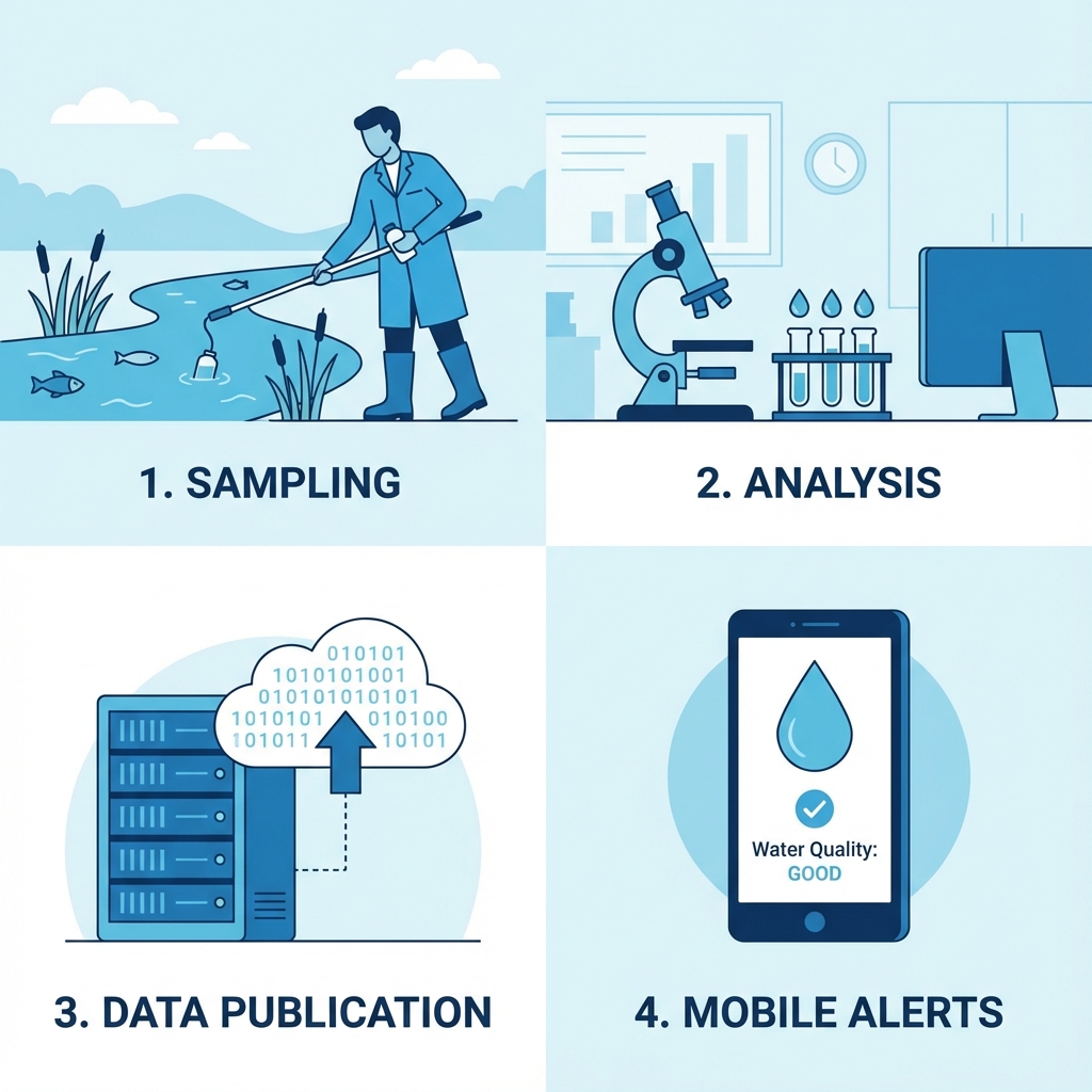 Processus d'analyse de l'eau